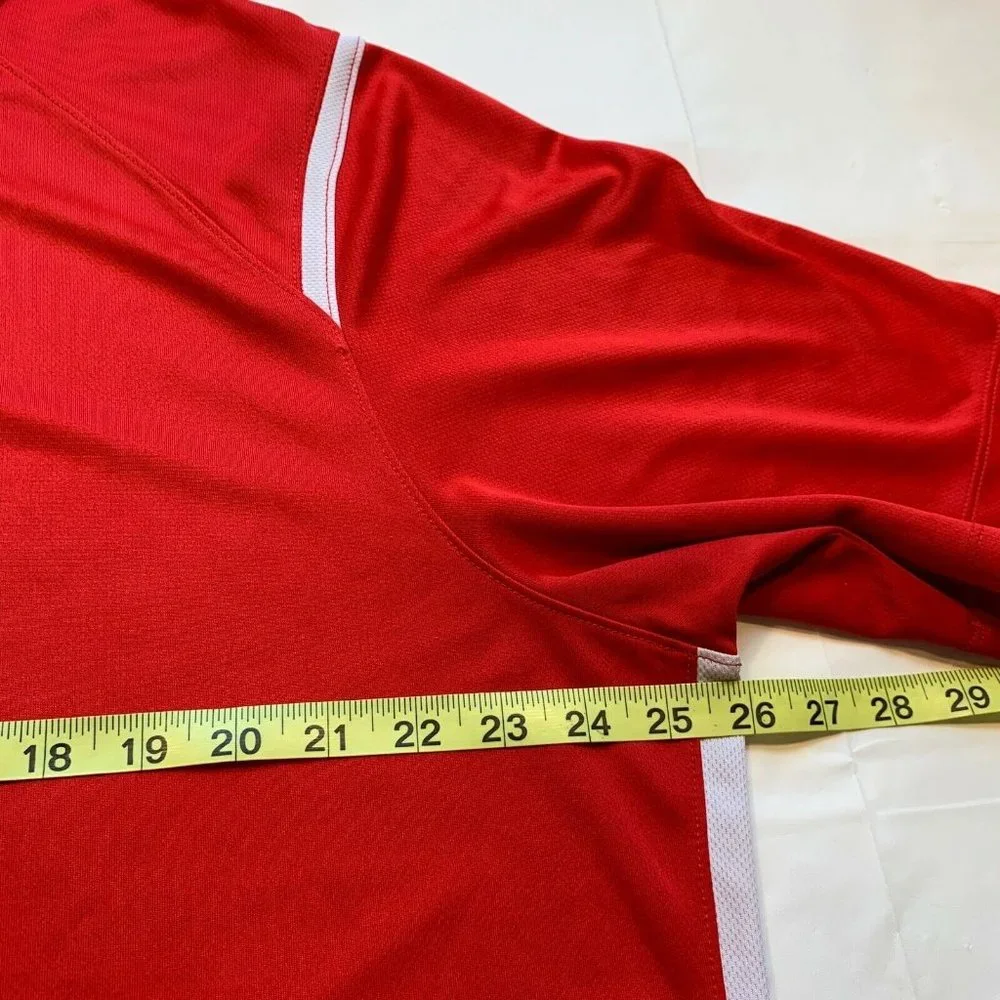 Nike Dri-Fit Polo Shirt Mens XL Golf‎ Short Sleeve Athletic Swoosh Active Red